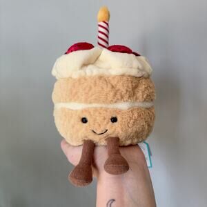 AUTHENTIC Jellycat Birthday Cake Amuseables NWT - Fast Shipping!